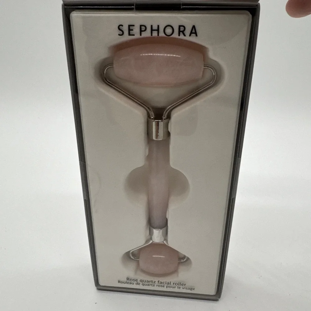 SEPHORA Rose Quartz Double-Ended Facial Massage Roller ~ NEW & SEALED